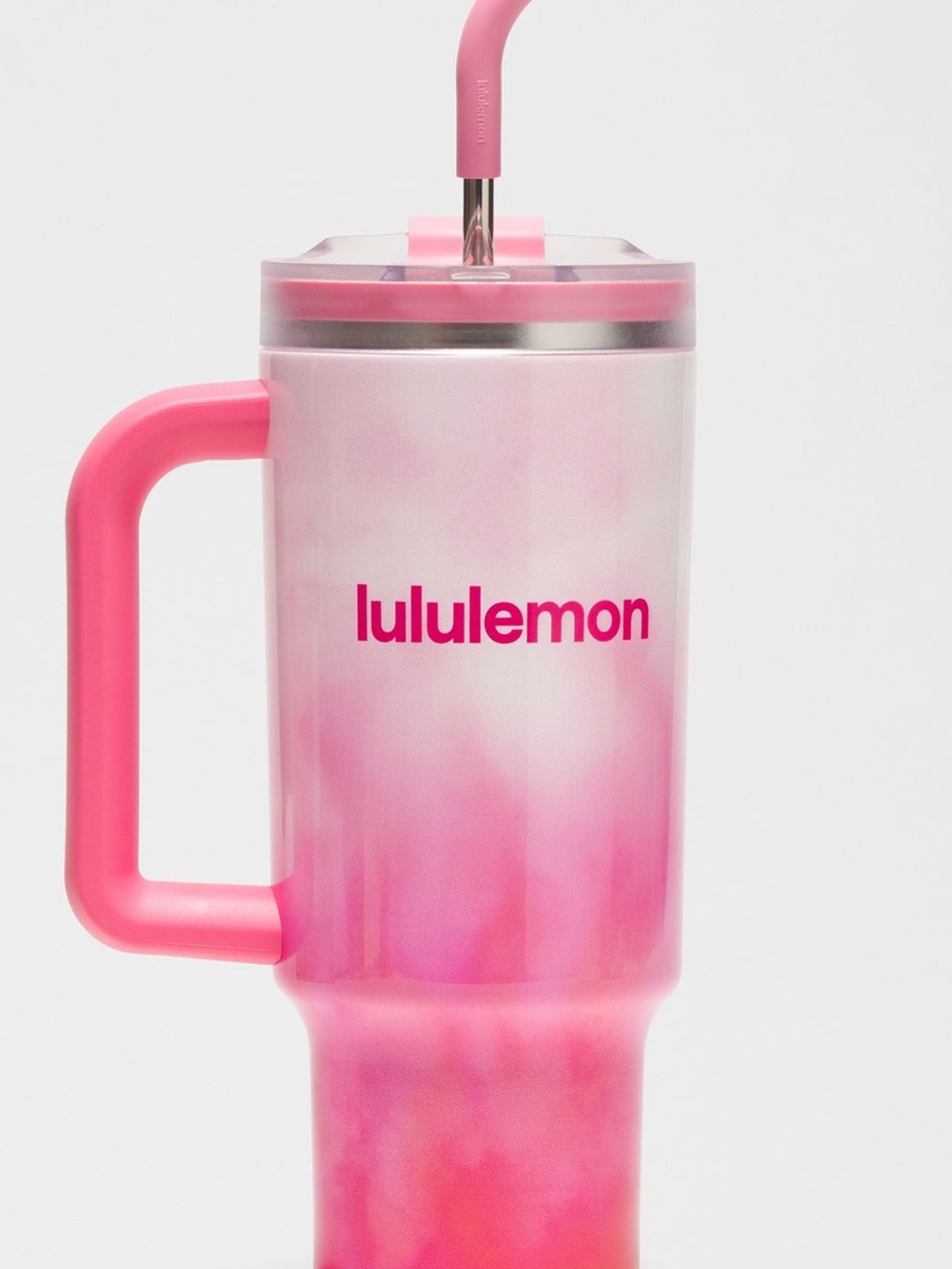lululemon athletica Pink Ombre Travel Mug with Handle